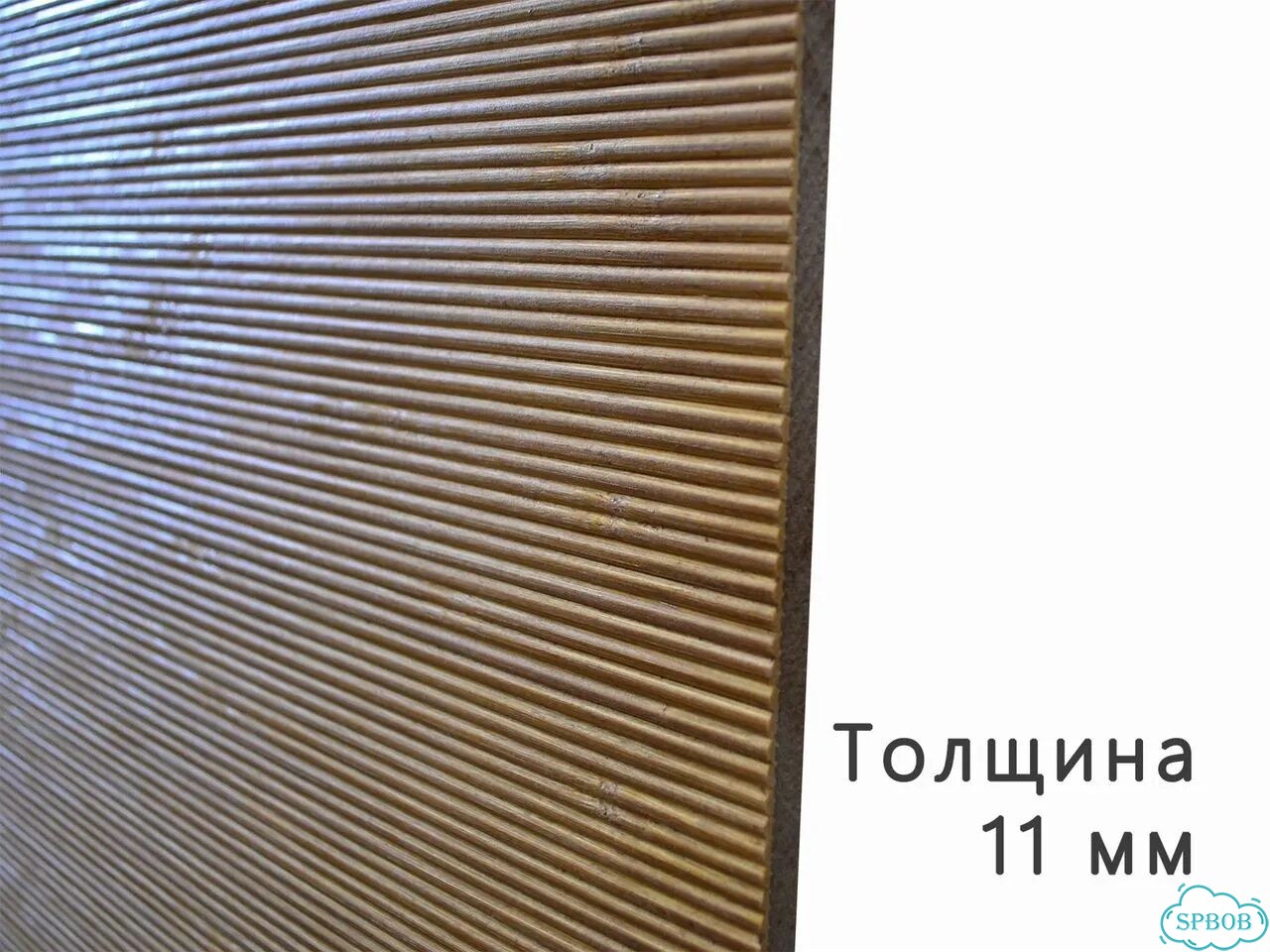 Стеновая панель, щит Дуб коричневый 2750х880х11 мм лмдф бамбук фото 2