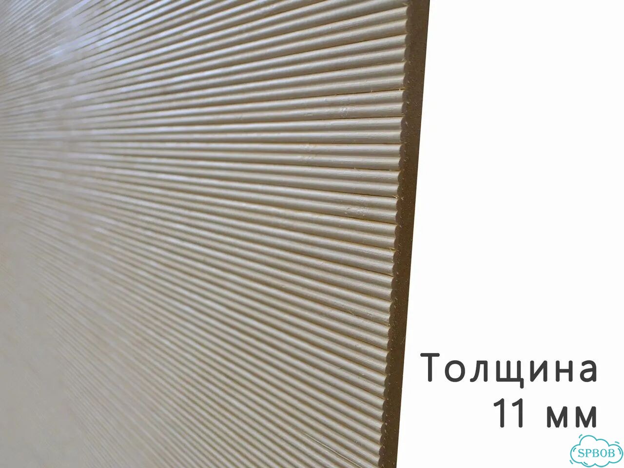 Стеновая панель, щит Белый 2750х880х11 мм лмдф бамбук фото 2