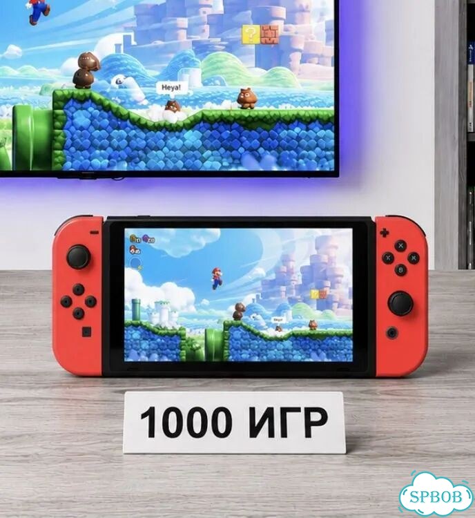 Nintendo switch v2 1000 игр Mario Edition фото 1