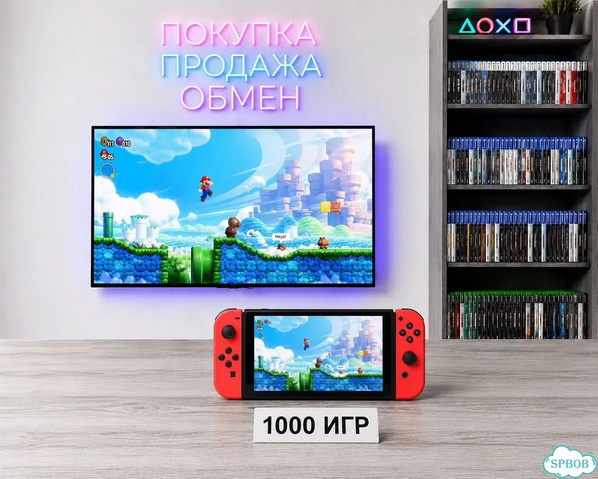 Nintendo switch v2 1000 игр Mario Edition фото 2