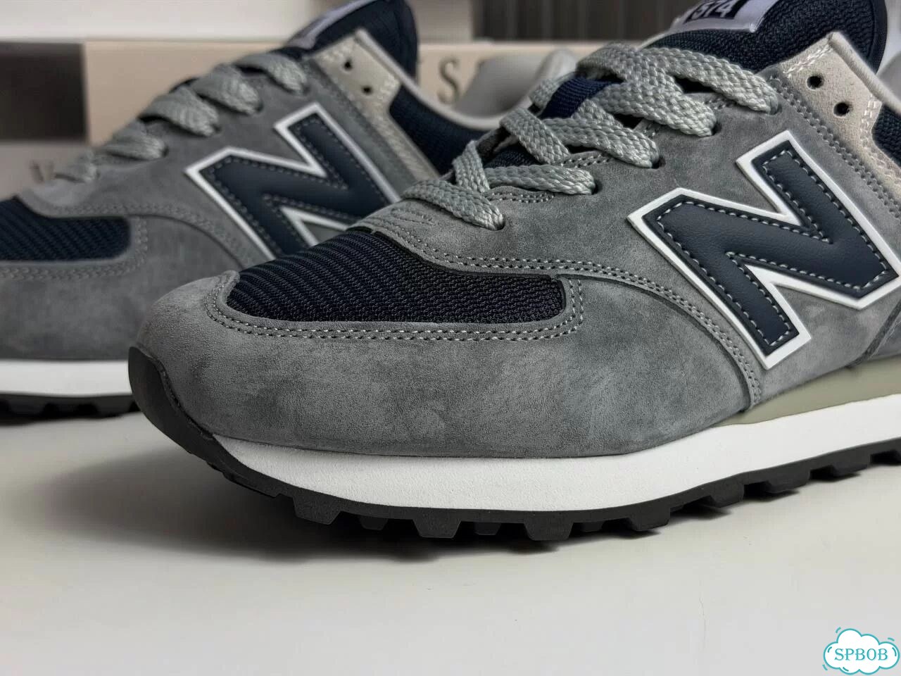 New Balance 574 Grey Navy фото 2