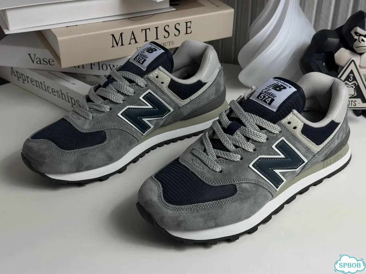 New Balance 574 Grey Navy фото 3