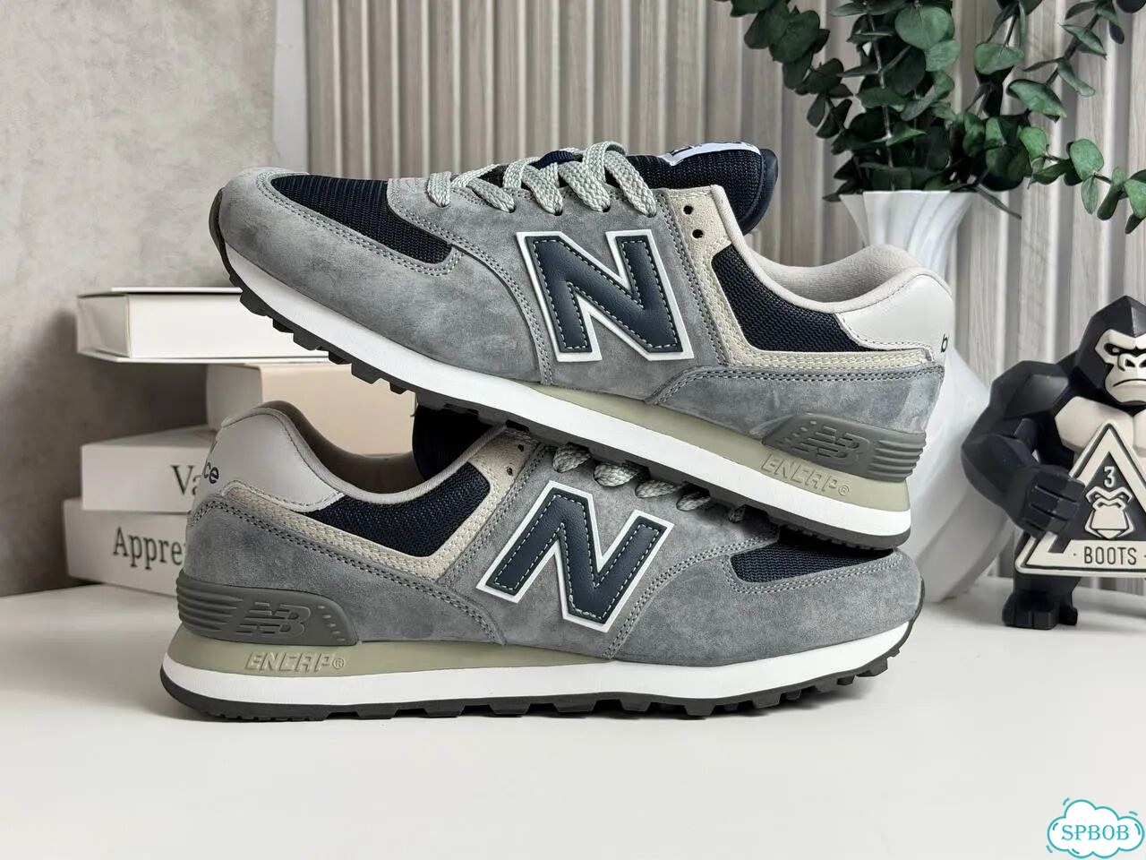 New Balance 574 Grey Navy фото 7