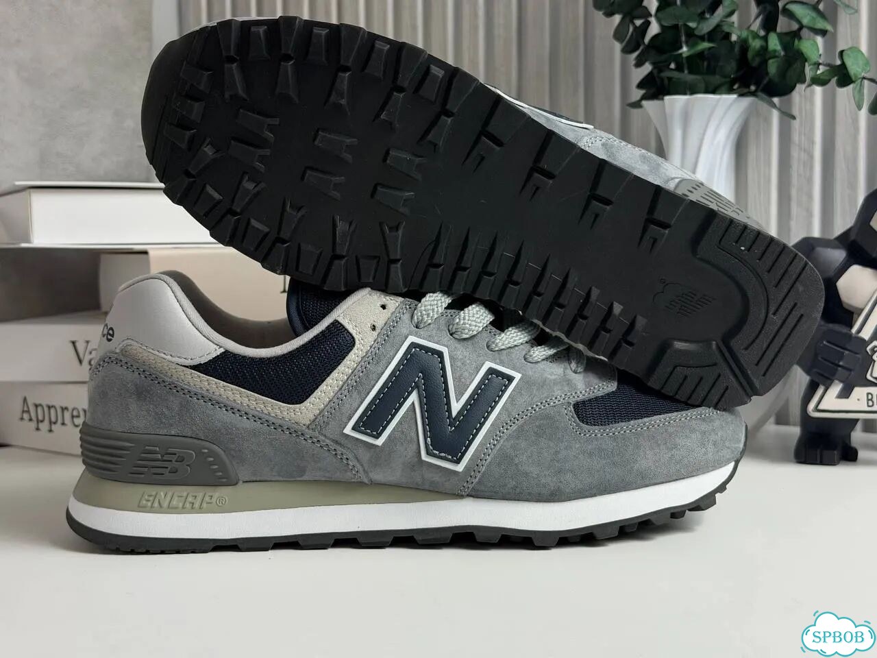 New Balance 574 Grey Navy фото 8