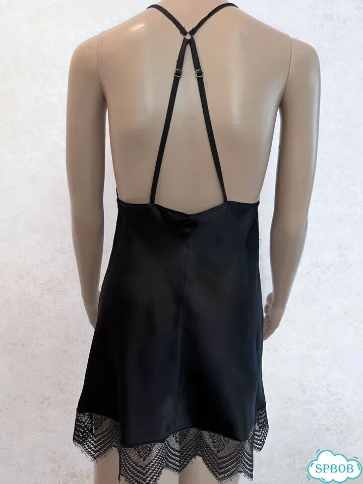 Ночная сорочка intimissimi с круживом шелковая фото 3