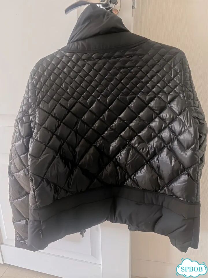 Пуховик moncler женский черный стеганый фото 2