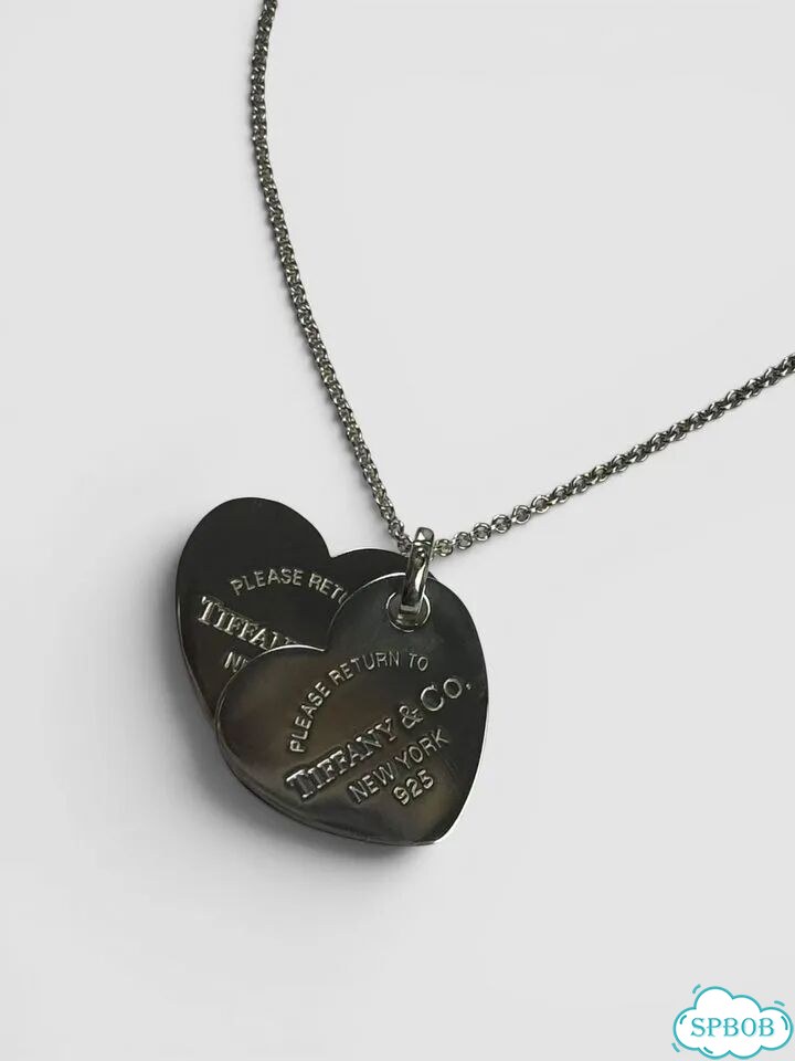 Колье Tiffany Large Double Heart - Оригинал фото 1