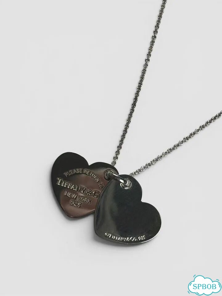 Колье Tiffany Large Double Heart - Оригинал фото 4