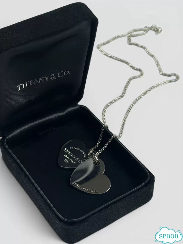 Колье Tiffany Large Double Heart - Оригинал фото 5