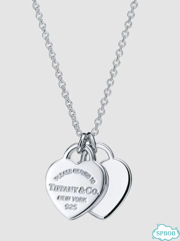 Колье Tiffany Double Heart Silver - Оригинал фото 1