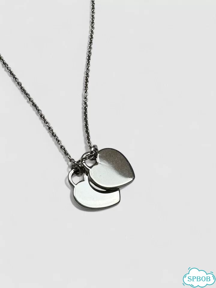 Колье Tiffany Double Heart Silver - Оригинал фото 5