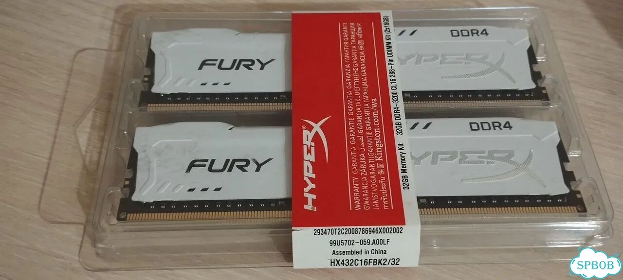 Оперативная память Hyper X white DDR4 32Gb(2x16Gb) фото 1
