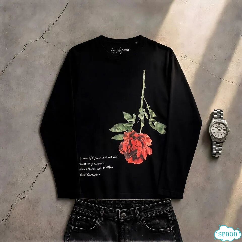 Лонгслив Yohji Yamamoto flower sleeve фото 1