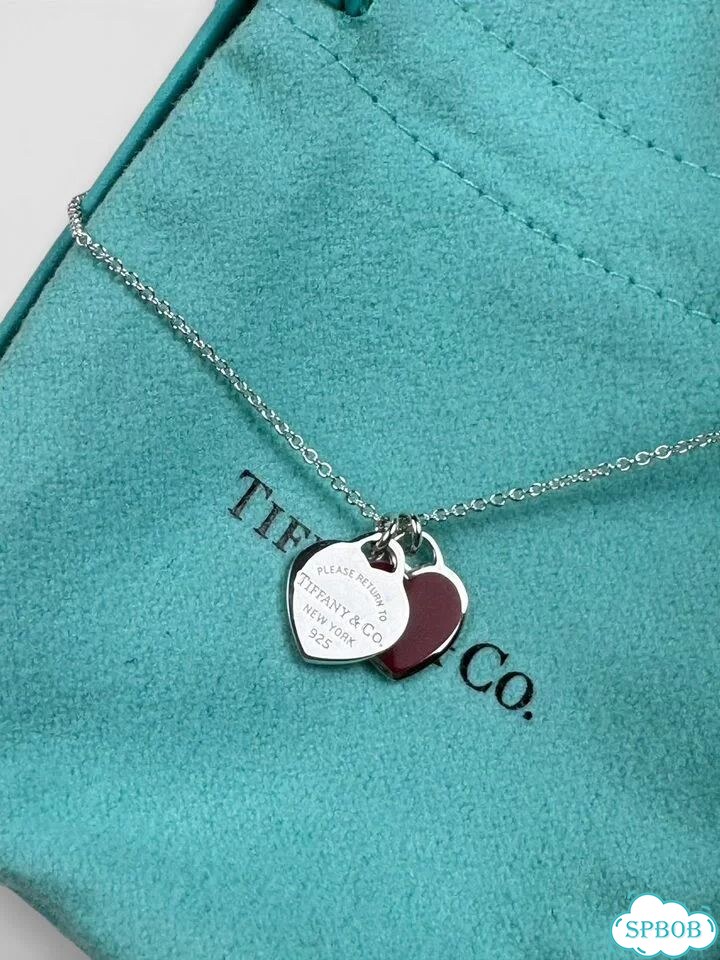 Колье Tiffany Double Heart Red - Оригинал фото 3