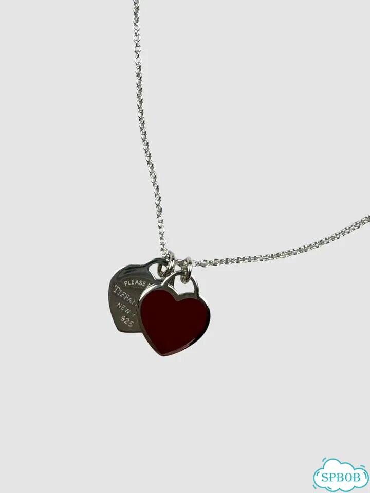Колье Tiffany Double Heart Red - Оригинал фото 4