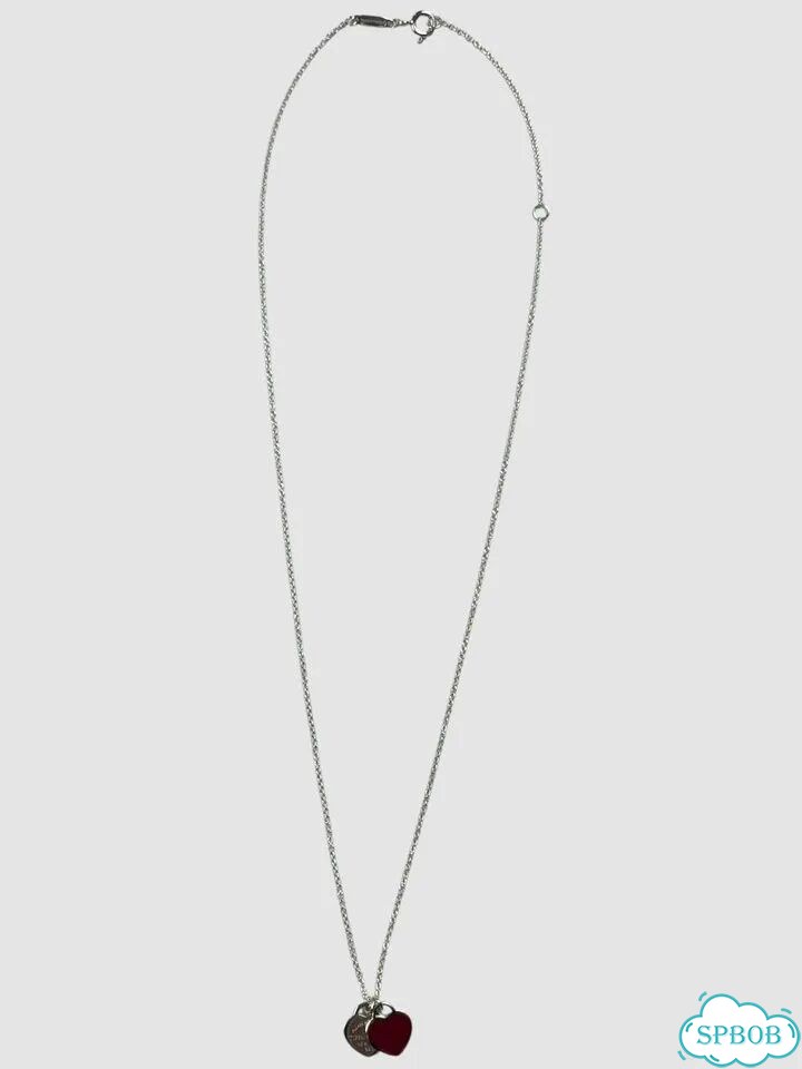 Колье Tiffany Double Heart Red - Оригинал фото 5