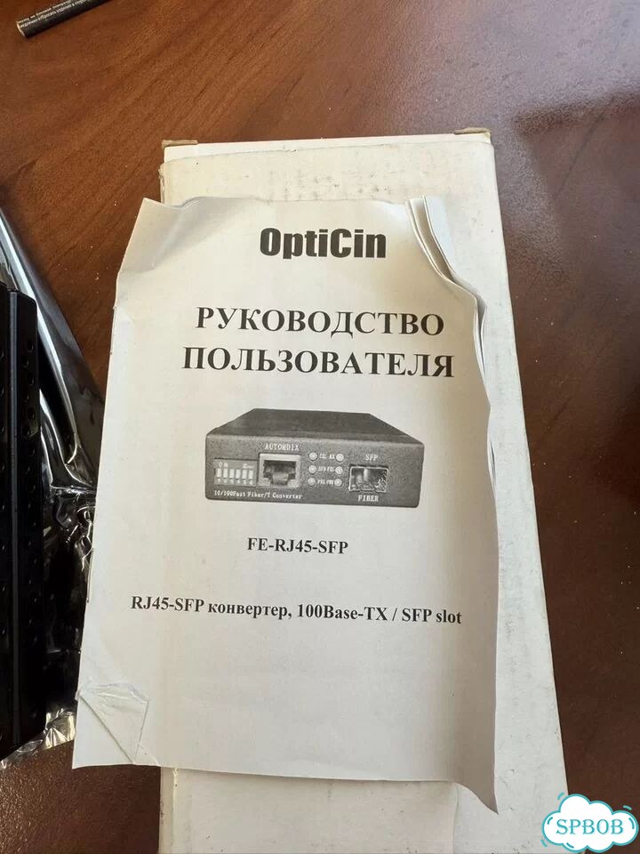Opticin rj45-sfp конвертер 100 base-tx-sfp slot фото 2