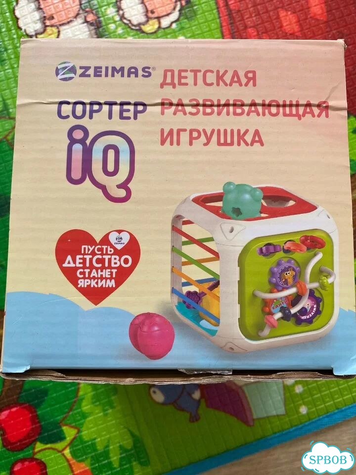 Сортер кубик монтессори фото 1