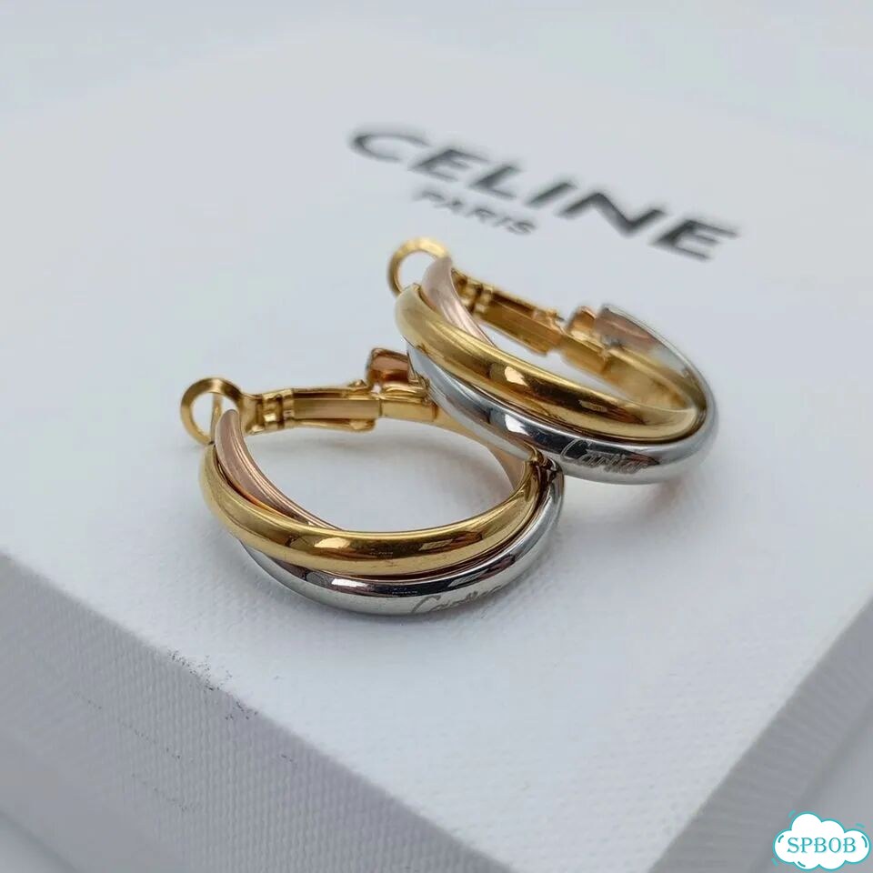Серьги кольца Cartier Trinity фото 1