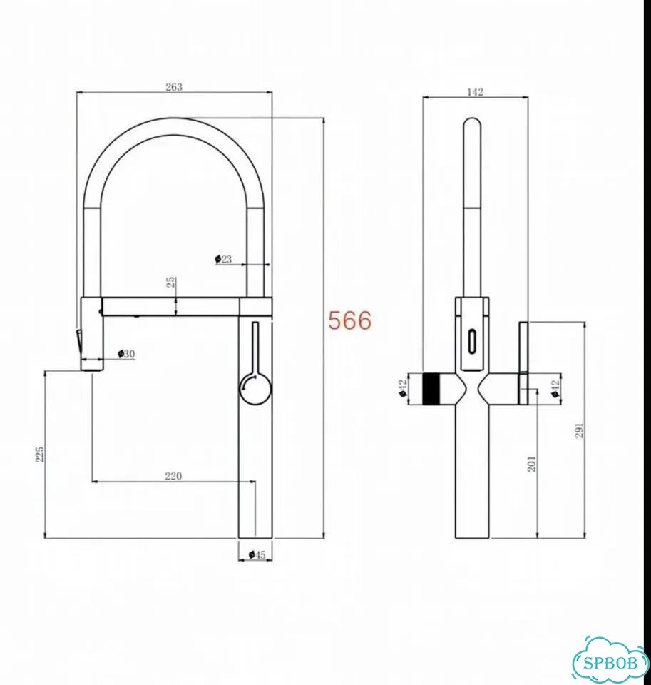 Смеситель для кухни с фильтром и гибким изливом фото 7