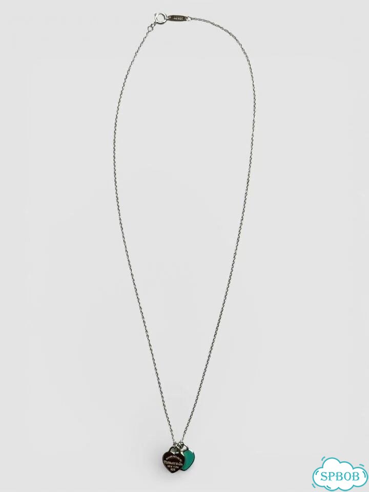 Колье Tiffany Double Heart Blue - Оригинал фото 4