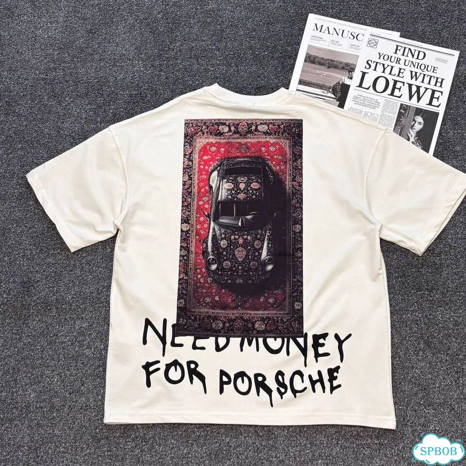 Футболка Need Money For Porsche Белая фото 2