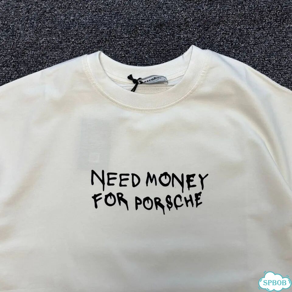 Футболка Need Money For Porsche Белая фото 5