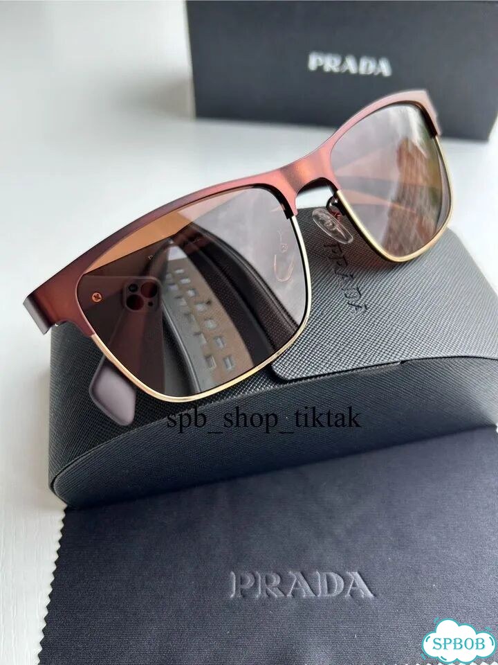 Солнцезащитные очки Prada brown с поляризацией фото 1