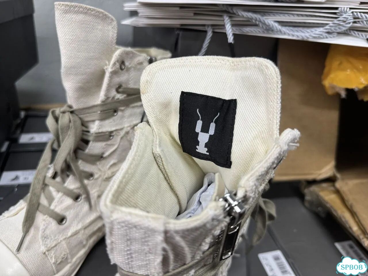 Rick Owens Slashed Ramones Distressed beige СПб фото 5