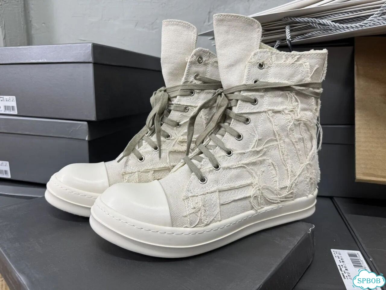 Rick Owens Slashed Ramones Distressed beige СПб фото 9