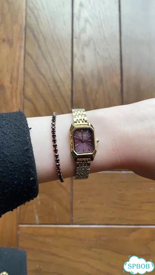 Часы Burker Isabell petite gold burgundy фото 1