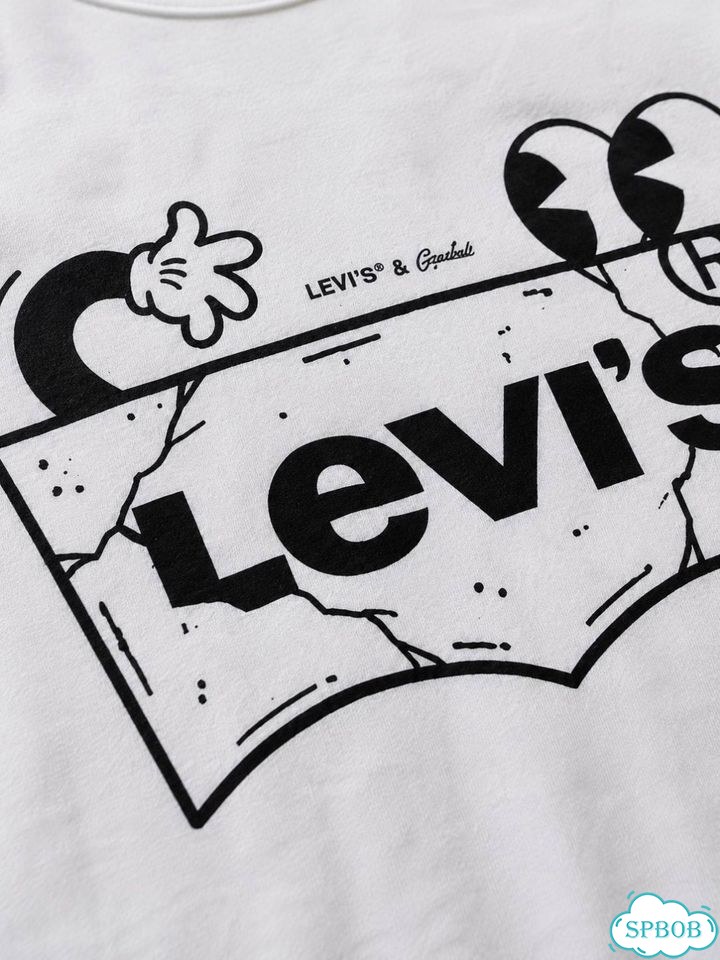 Футболка Levis белая фото 3