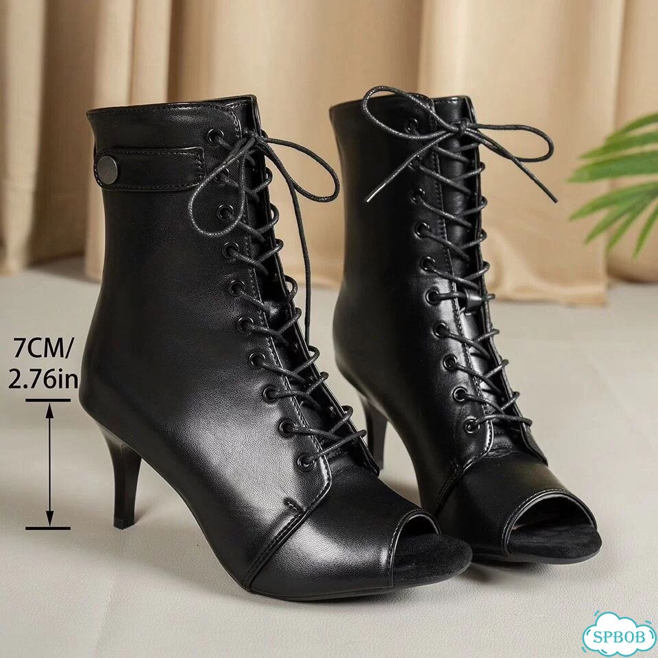 Ботильоны, туфли для танцев high heels экокожа фото 4