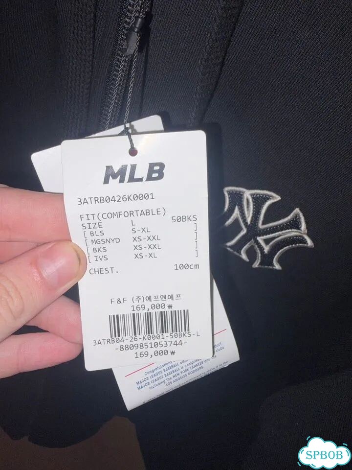 Зип-худи MLB Logo Zip Hoodie Black оригинал фото 3