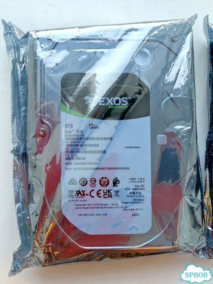 HDD Seagate 8TB Exos 7E10 новый гарантия фото 3