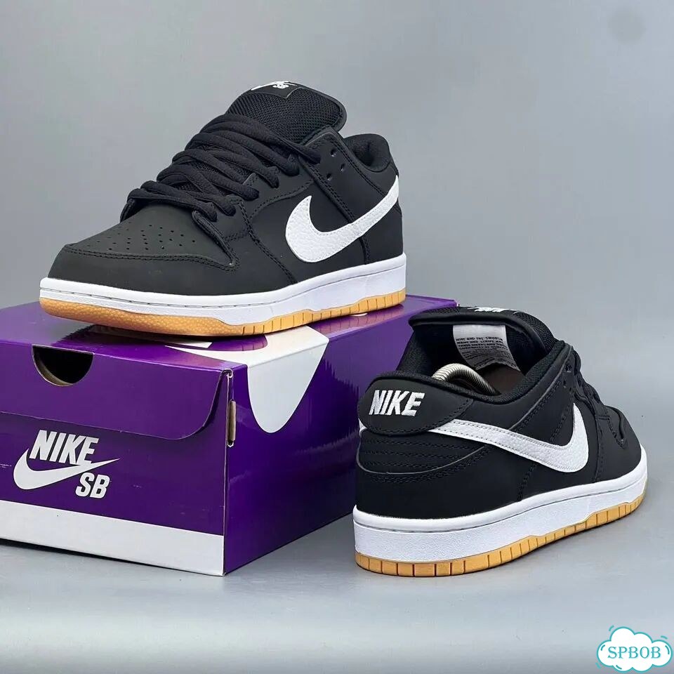 Nike Dunk SB Black White Gum фото 3
