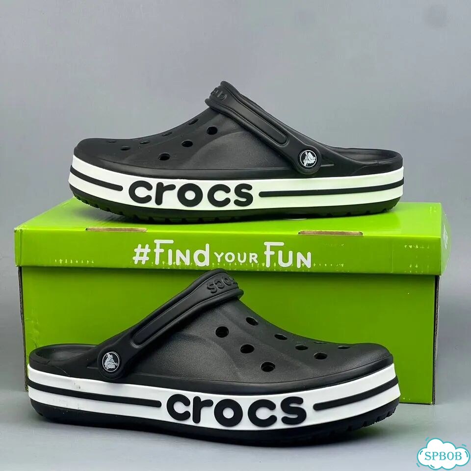 Crocs Bayaband Clog Black White фото 1