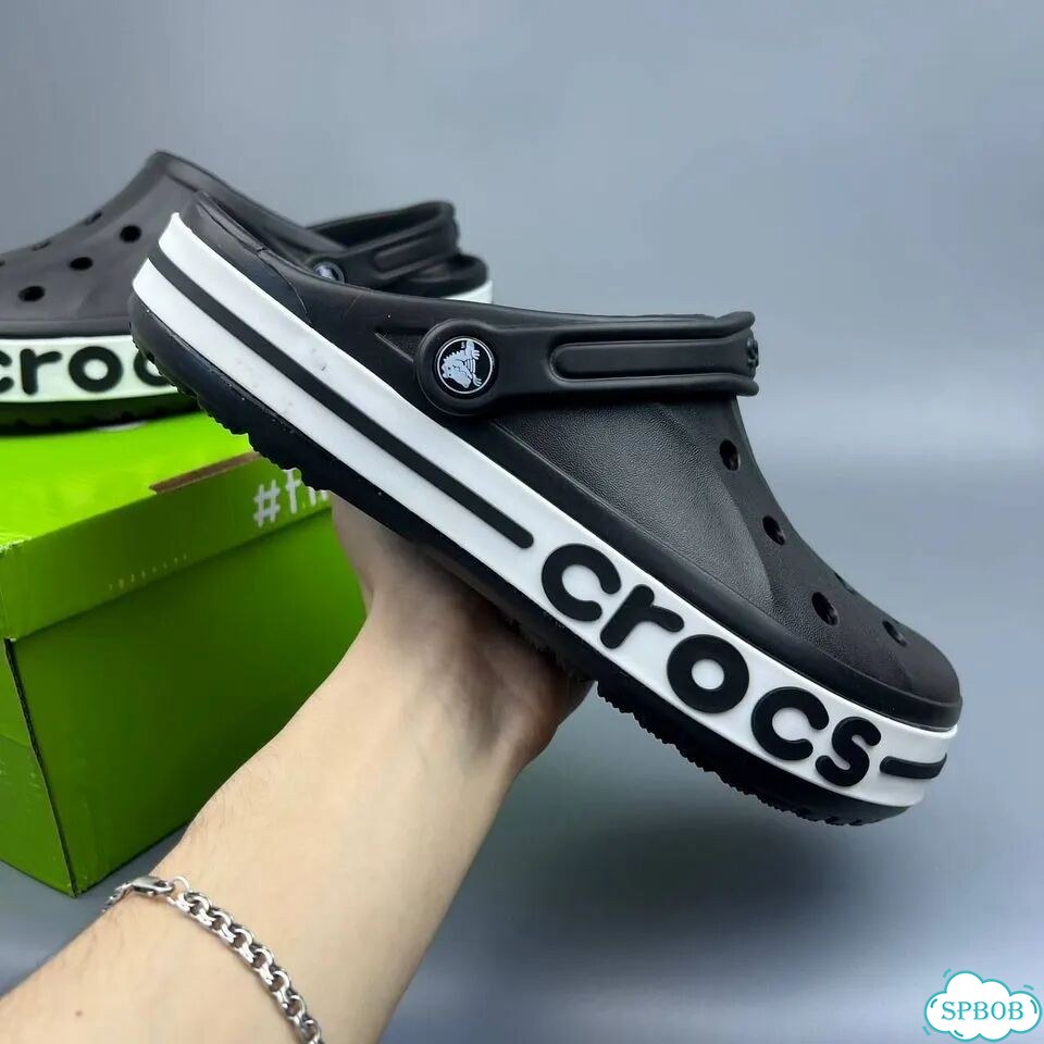 Crocs Bayaband Clog Black White фото 5