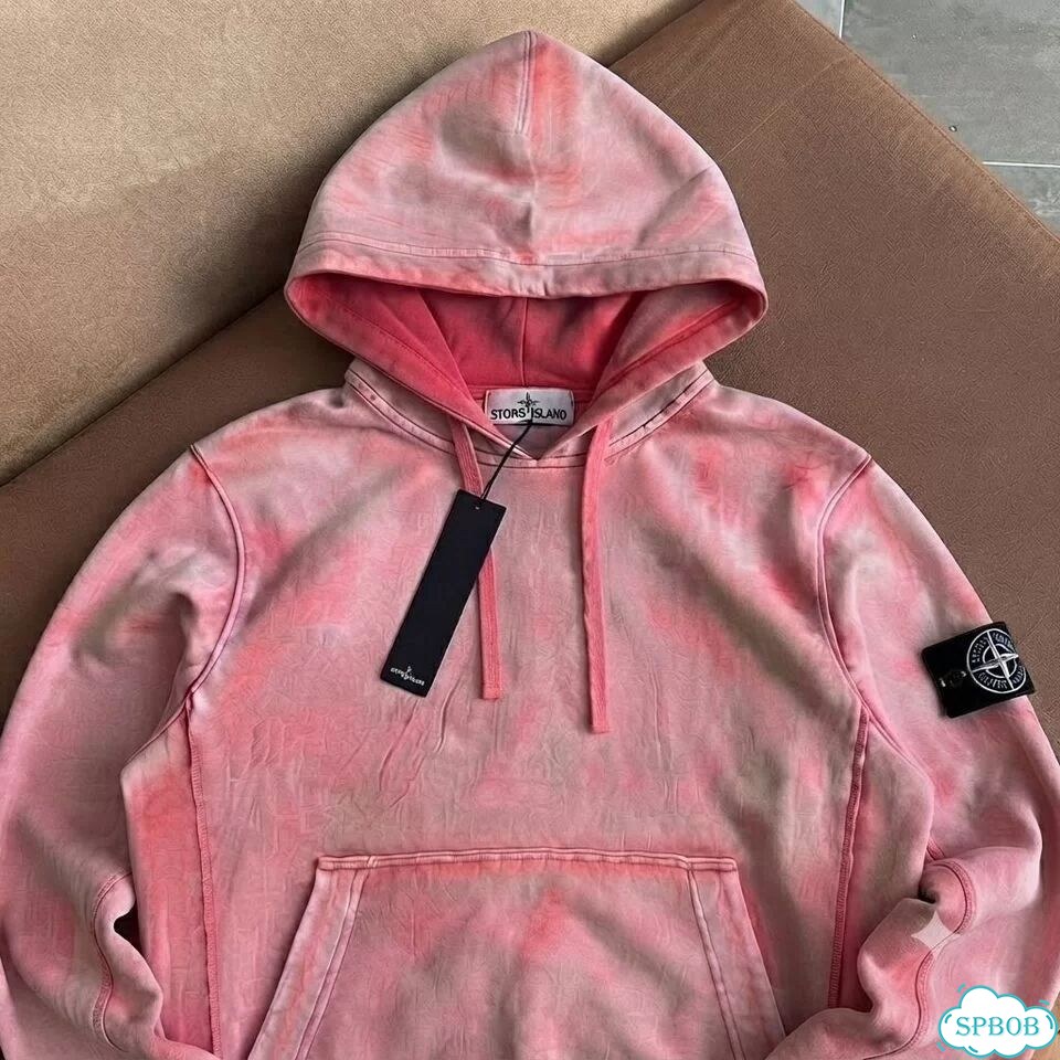 Худи Stone island hand corrosion розовый фото 2