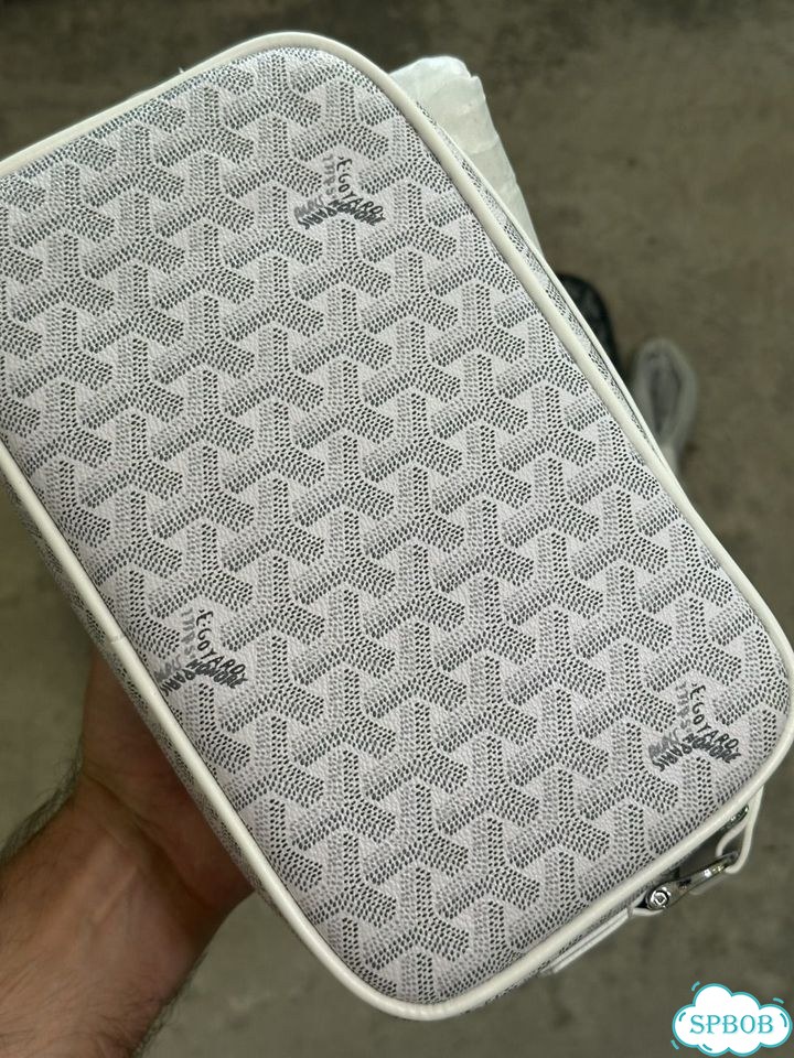 Сумка мини goyard мужская белая фото 5