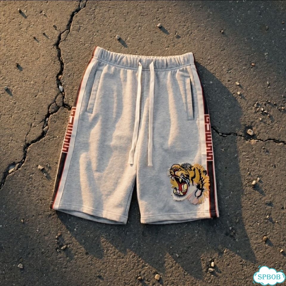 Шорты tiger gucci guess широкие фото 3