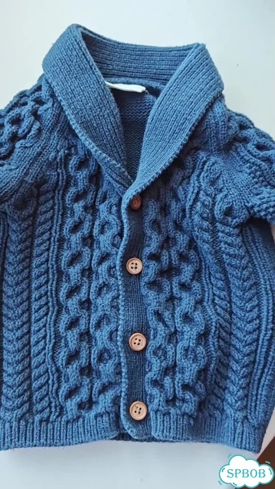 Вязаный кардиган для юного модника фото 1