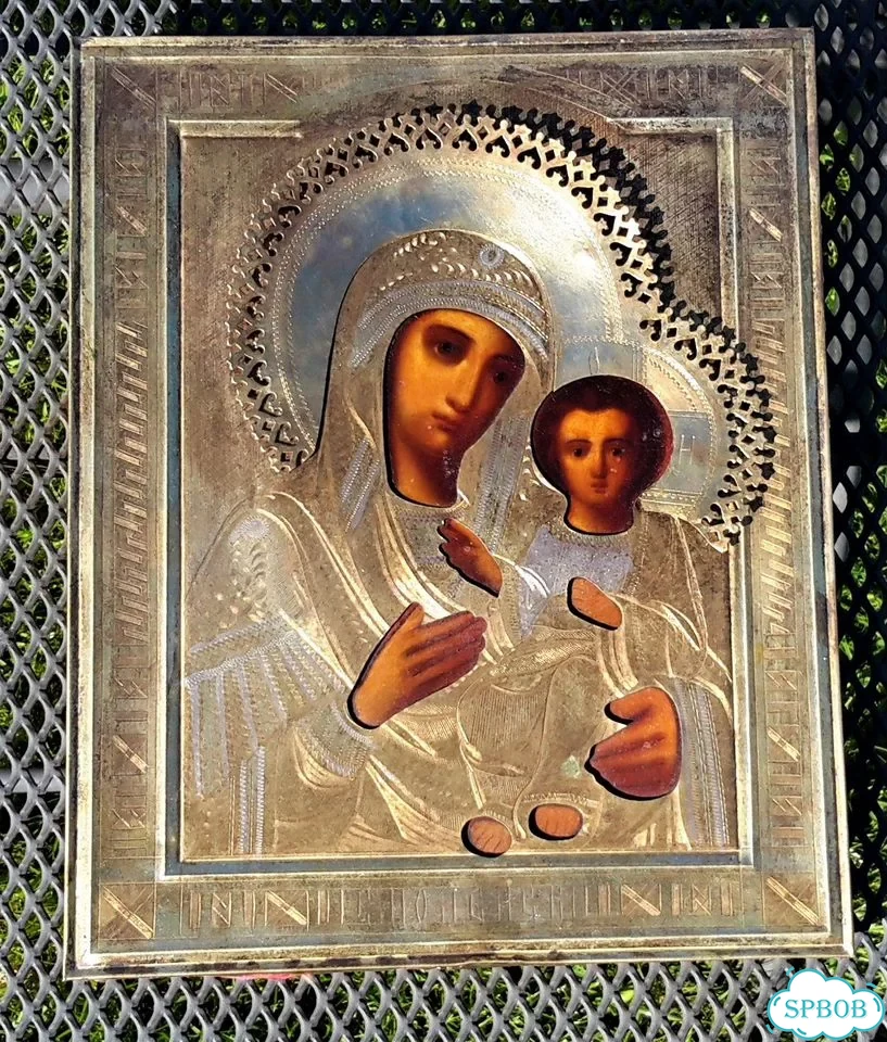 Старинная икона Смоленской Божией Матери. 19 век фото 1