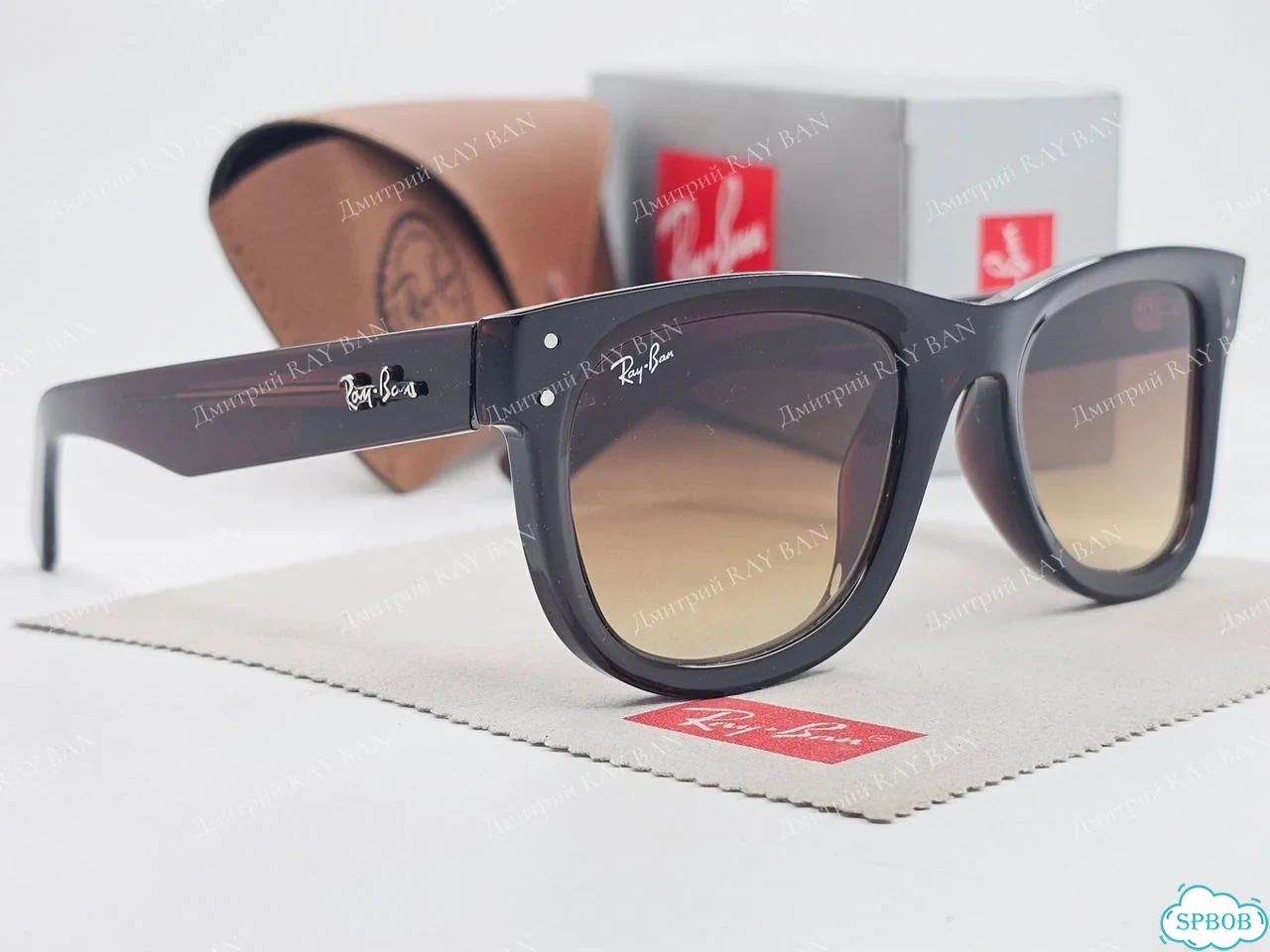 Очки Ray Ban R0502S Wayfarer Reverse Коричневые фото 2
