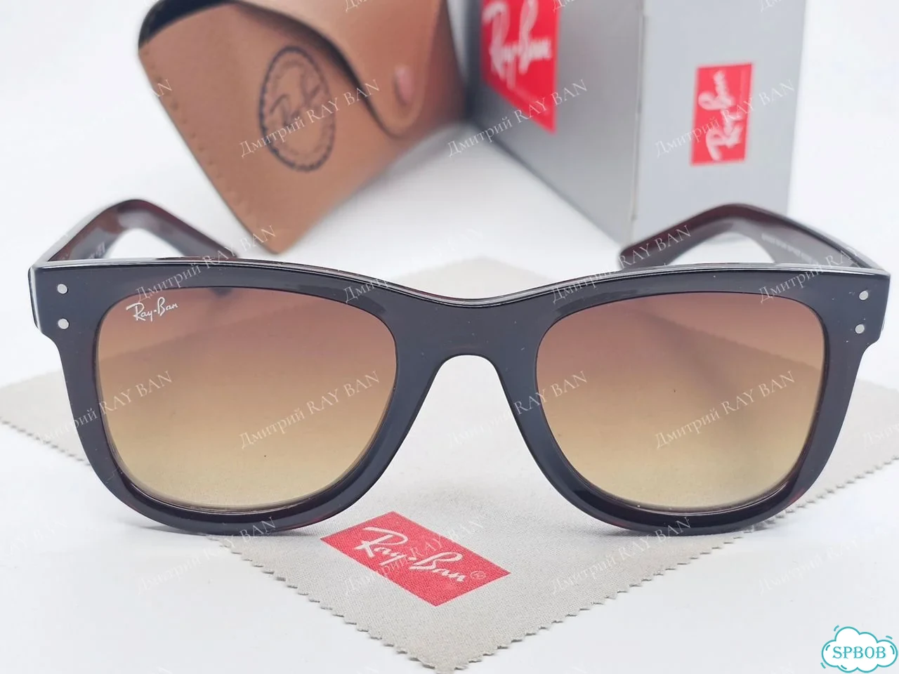 Очки Ray Ban R0502S Wayfarer Reverse Коричневые фото 3