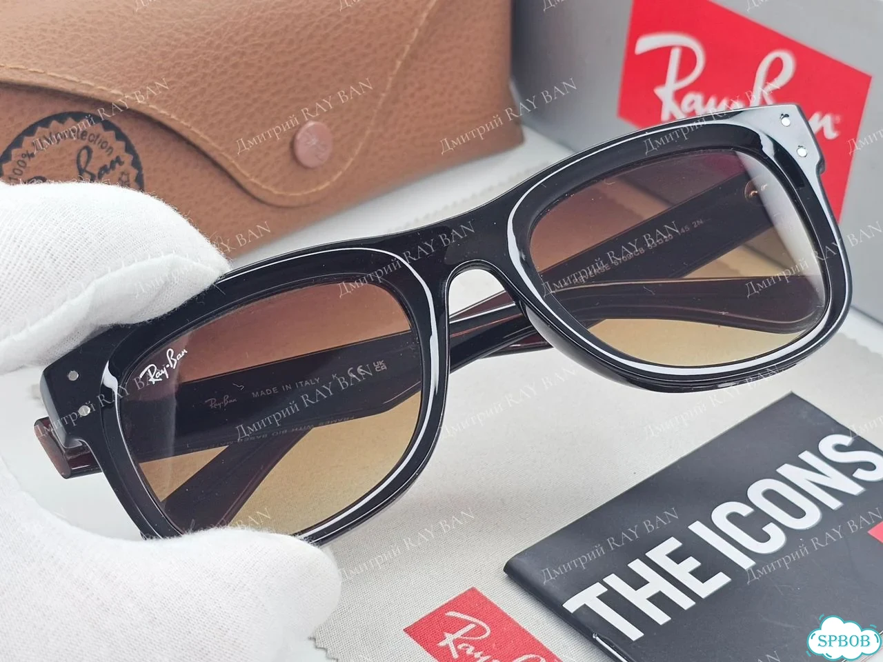 Очки Ray Ban R0502S Wayfarer Reverse Коричневые фото 6