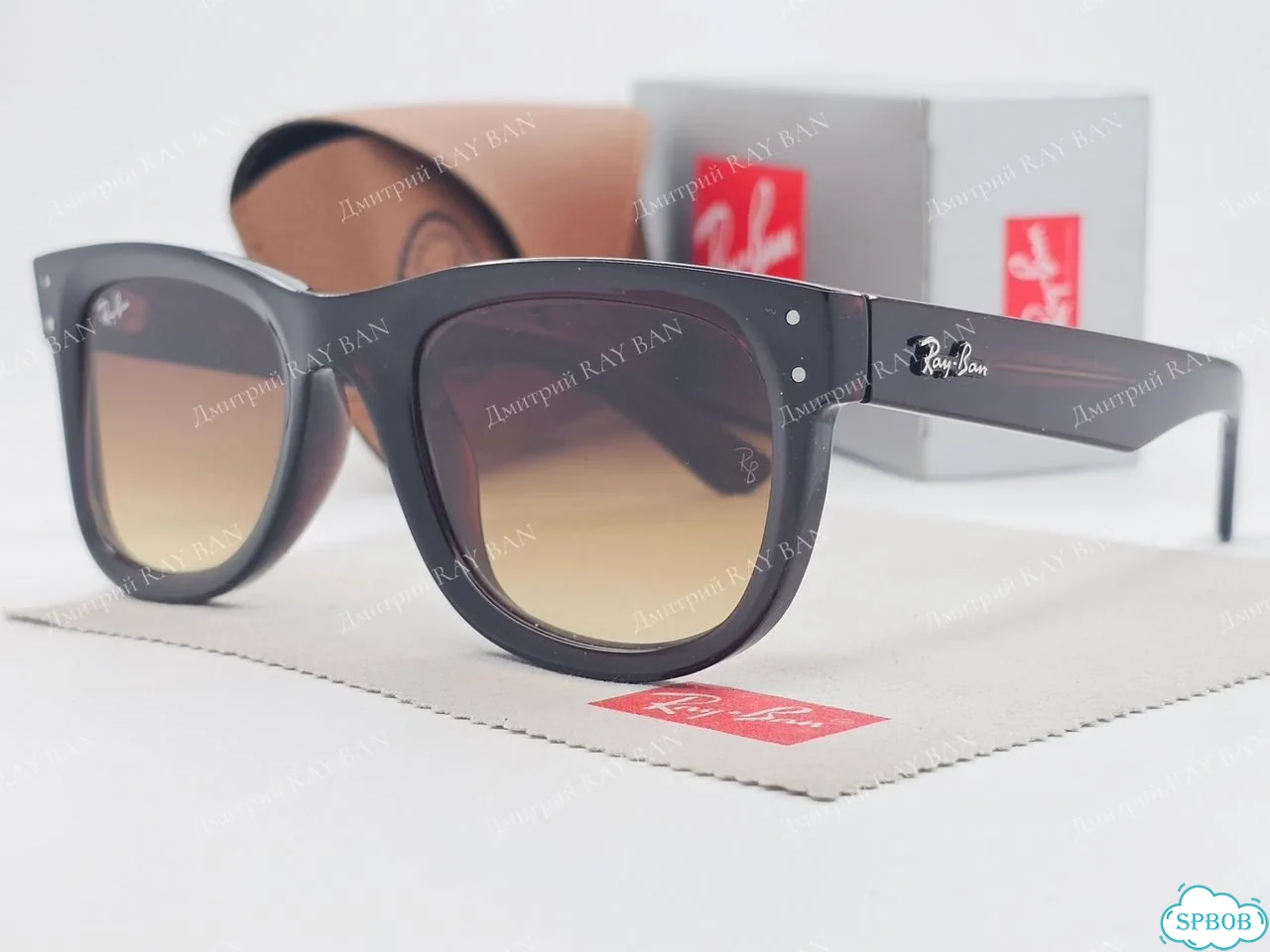 Очки Ray Ban R0502S Wayfarer Reverse Коричневые фото 7