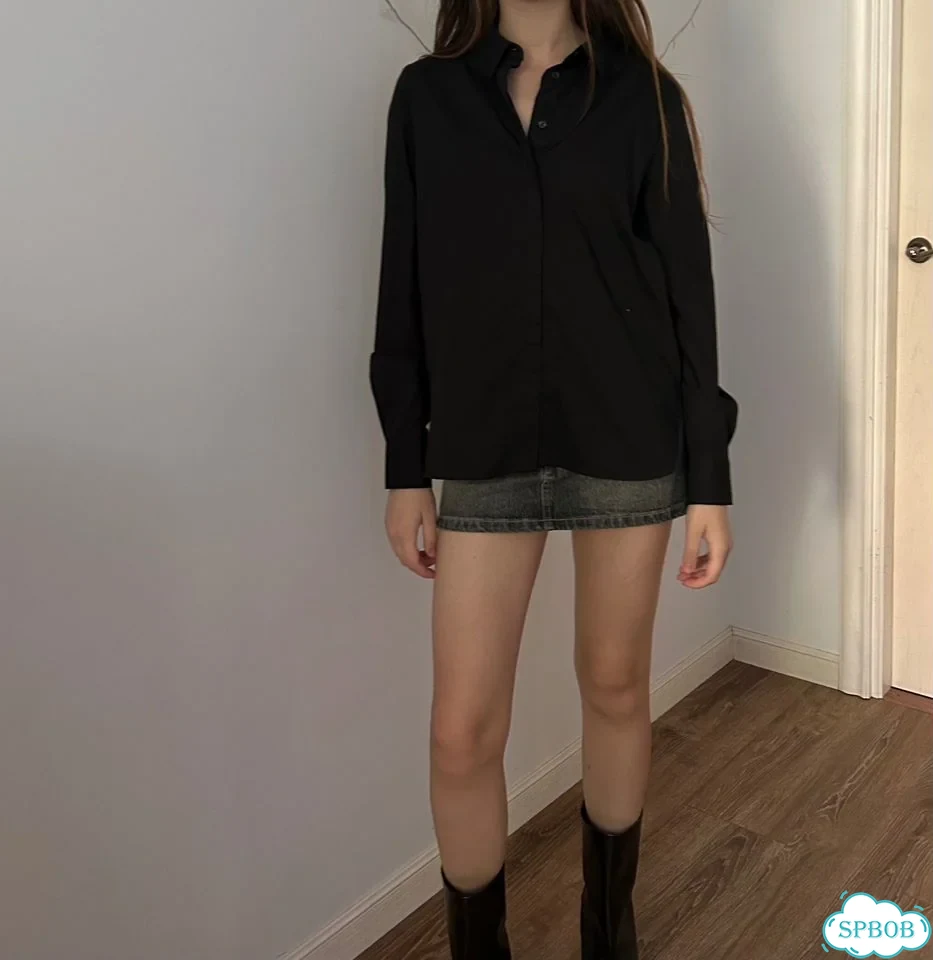 Рубашка черная женская Zarina фото 1