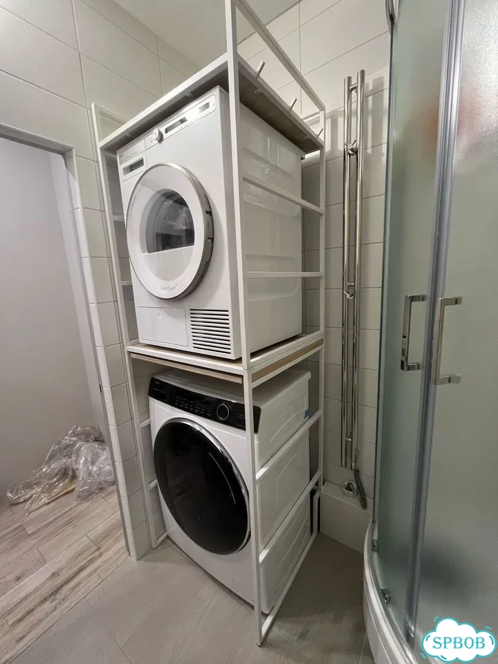 Тумба в ванную под стиральную и сушильную машинку фото 8