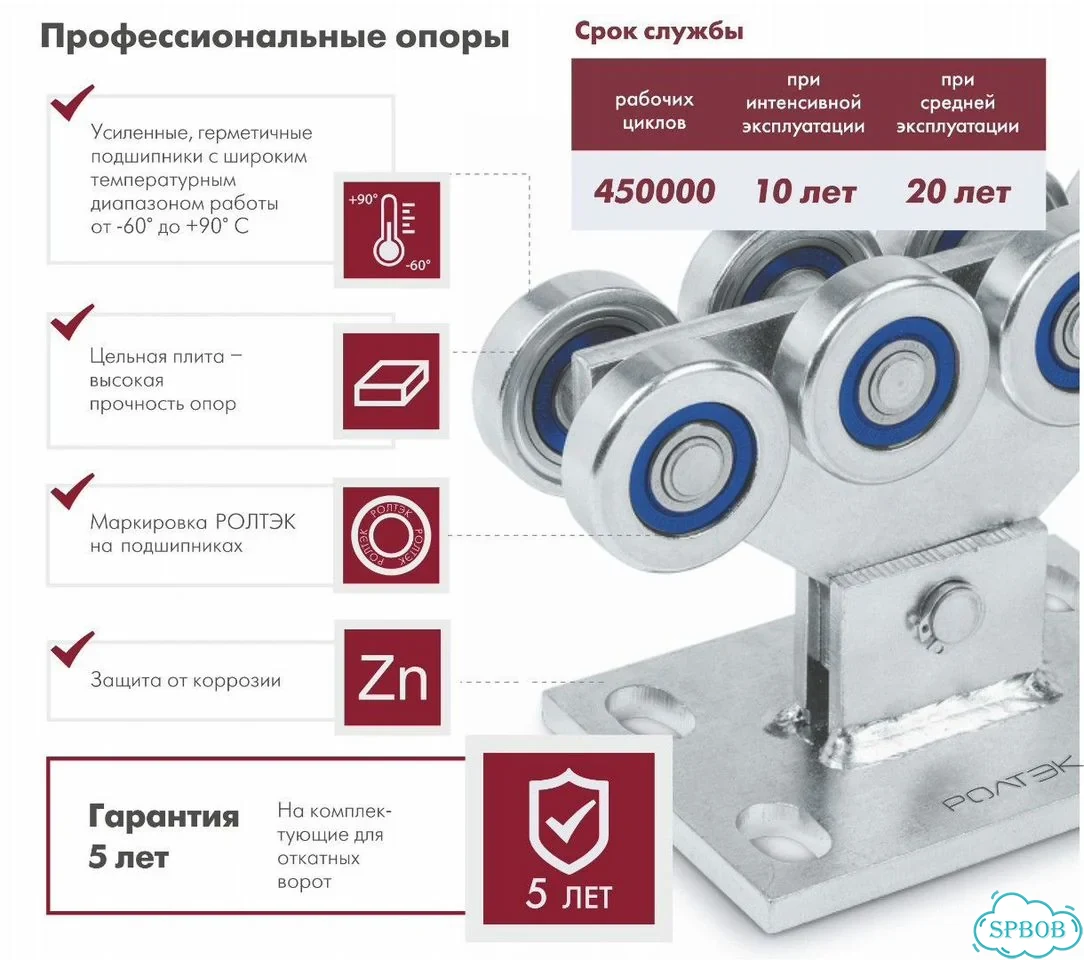 Ролтэк евро для откатных ворот до 5 м; до 800 кг фото 7